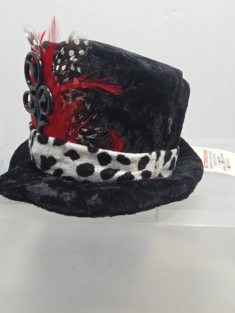 Disney Parks Cruella DeVille 101 Dalmatians Mini Top Hat Adult NWT